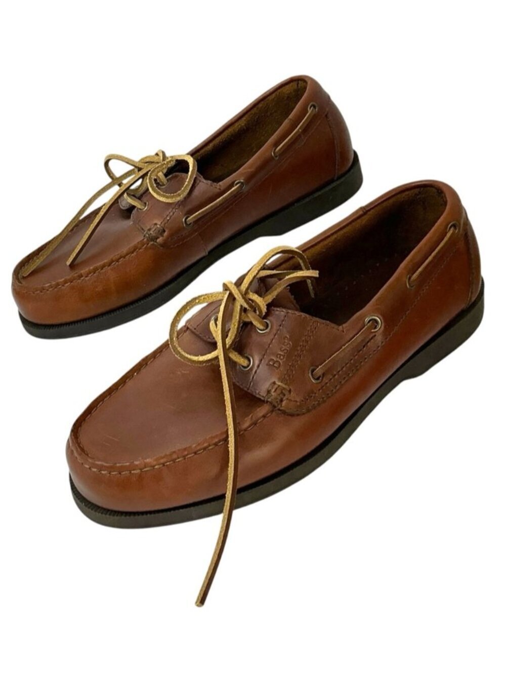 Bass Men’s Leather Boat Shoe Seafarer Dockside Loafer Size 8W - Picture 3 of 15
